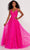 Ellie Wilde EW34086 - Deep V-Neck Lace Prom Gown Prom Dresses 00 / Magenta