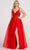 Ellie Wilde EW34089 - V-Back Embroidered Prom Gown Prom Dresses 00 / Red
