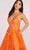 Ellie Wilde EW34102 - Deep Neck A-line Slit Gown Prom Dresses