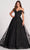 Ellie Wilde EW34113 - Sweetheart Beaded Floral Ballgown Evening Dresses 00 / Black