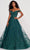 Ellie Wilde EW34113 - Sweetheart Beaded Floral Ballgown Evening Dresses 00 / Emerald