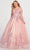 Ellie Wilde EW34125 - Tulle-Made 3D Floral Detailed Gown Ball Gowns 00 / English Rose