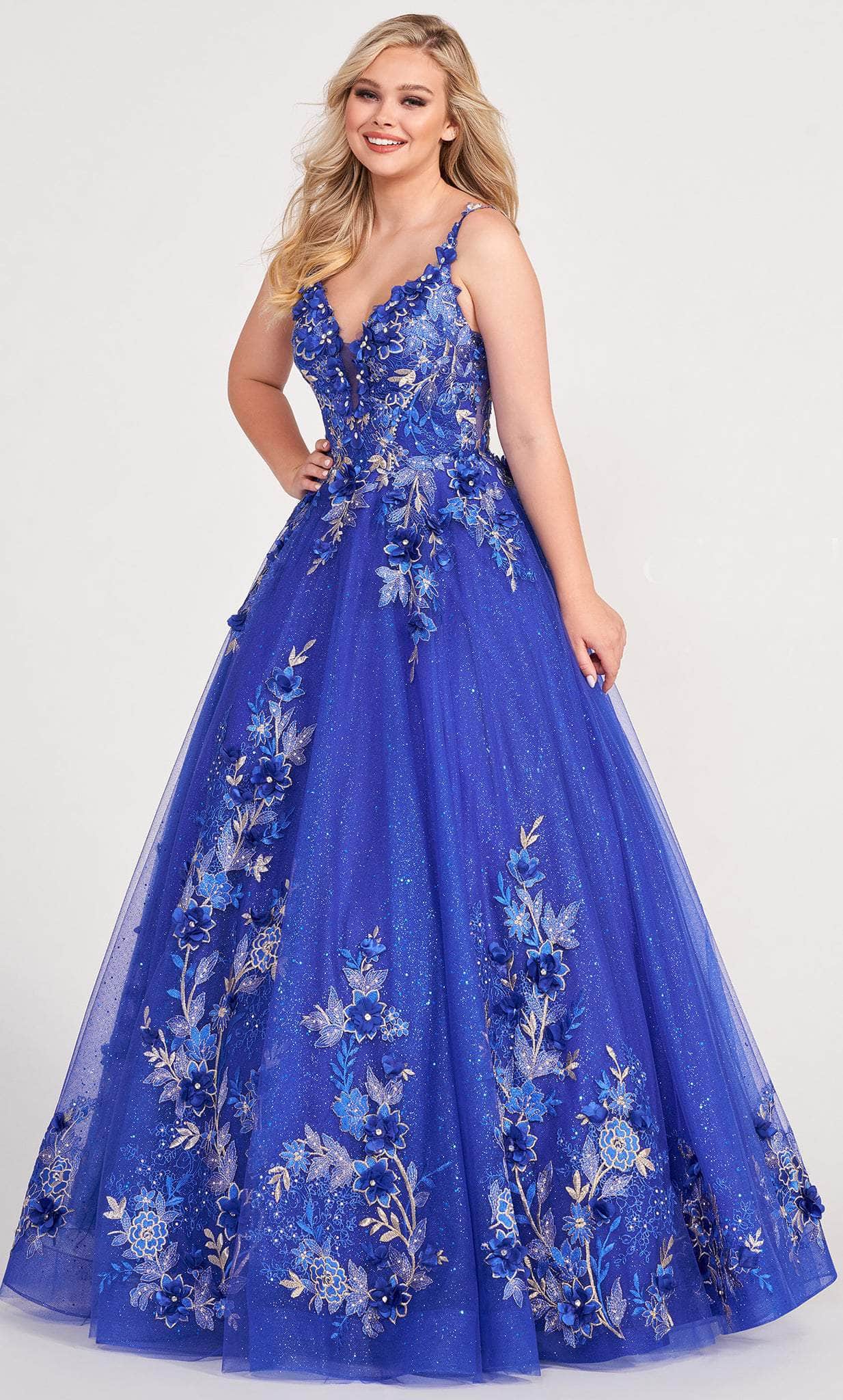 Ellie Wilde - EW119089 Illusion Geometric Paneled Cutout Gown