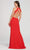 Ellie Wilde - Sexy Cutout Back Sleeveless V Neck Long Dress EW119159 - 1 pc Red In Size 6 and 1 pc Yellow in Size 4 Available CCSALE 6 / Red