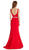 Embellished Deep V-neck Sheath Prom Dress Dress