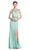 Embellished Illusion Bateau Fitted Prom Dress Dress XXS / Mint