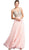 Embellished Plunging V-neck A-line Prom Dress Dress XXS / Blush