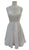 Embellished Sheer Bateau A-line Homecoming Dress Dress XXS / Off White