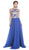 Embellished Sheer Bateau A-line Prom Dress Prom Dresses XXS / Royal