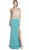 Embellished Sheer Fitted Evening Dress Dress XXS / Jade