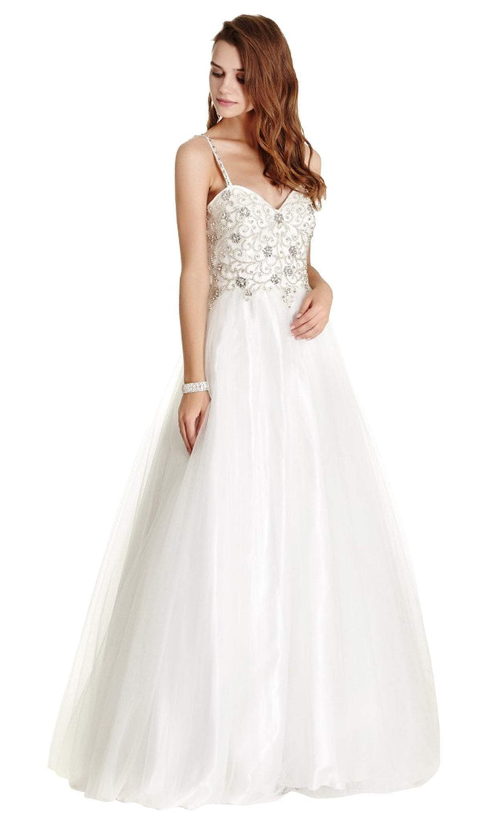 Embellished Sweetheart Quinceanera Ballgown Dress XXS / Off White