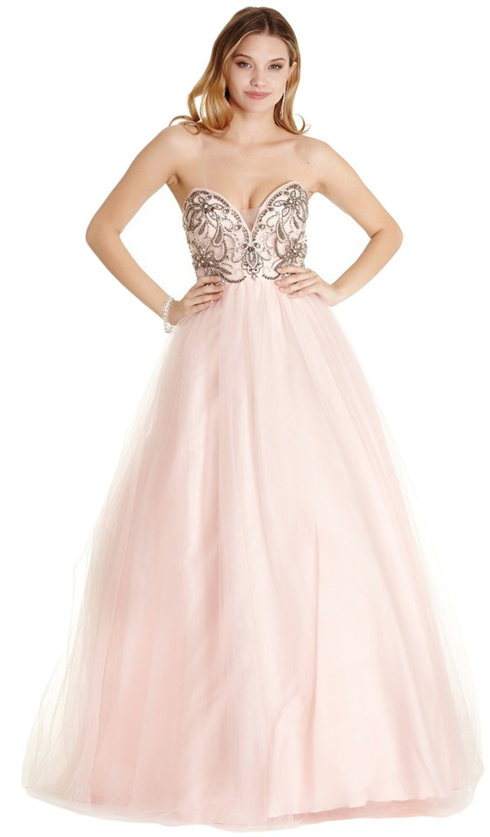 Embellished Sweetheart Quinceanera Dress XXS / Blush