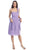 Eureka Fashion - 1801 Rosette Strap Empire Waist Cocktail Dress Bridesmaid Dresses XS / Lilac