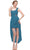 Eureka Fashion - 1921 Lace Mini Dress with High Low Chiffon Overskirt Special Occasion Dress XS / Teal