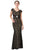Eureka Fashion - 2003 Lace V-neck Trumpet Dress Evening Dresses XS / Black