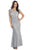 Eureka Fashion - 2003 Lace V-neck Trumpet Dress Evening Dresses XS / Silver