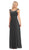 Eureka Fashion - 2027 Pearl Embroidered Neckline Chiffon A-Line Gown Bridesmaid Dresses XS / Black