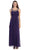 Eureka Fashion - 2027 Pearl Embroidered Neckline Chiffon A-Line Gown Bridesmaid Dresses XS / Purple