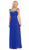 Eureka Fashion - 2027 Pearl Embroidered Neckline Chiffon A-Line Gown Bridesmaid Dresses XS / Royal