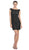 Eureka Fashion - 2052 Cap Sleeve Sequined Lace Short Dress Special Occasion Dress XS / Black/Gold