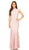 Eureka Fashion - 2061 Allover Lace High Neckline Mermaid Dress Special Occasion Dress XS / Blush/Ivory