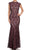 Eureka Fashion - 2061 Allover Lace High Neckline Mermaid Dress Special Occasion Dress XS / Plum/Gold