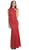 Eureka Fashion - 2061 Allover Lace High Neckline Mermaid Dress Special Occasion Dress XS / Red/Gold
