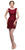 Eureka Fashion - 2062 Sequined Lace Bateau Sheath Dress Party Dresses XS / Burgundy