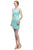 Eureka Fashion - 2062 Sequined Lace Bateau Sheath Dress Party Dresses XS / Mint