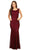 Eureka Fashion - 2072 Sleeveless Lace Sequins Mermaid Gown Special Occasion Dress XS / Burgundy