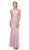 Eureka Fashion - 2072 Sleeveless Lace Sequins Mermaid Gown Special Occasion Dress XS / Dusty/Pink