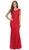 Eureka Fashion - 2072 Sleeveless Lace Sequins Mermaid Gown Special Occasion Dress XS / Red