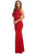 Eureka Fashion - 2073 Lace Jewel Neck Jersey Trumpet Dress Evening Dresses