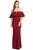 Eureka Fashion - 2102 Off-Shoulder Trumpet Dress Bridesmaid Dresses XS / Burgundy