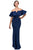 Eureka Fashion - 2102 Off-Shoulder Trumpet Dress Bridesmaid Dresses XS / Navy