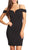 Eureka Fashion - 2200 Folded Off Shoulder Sheath Cocktail Dress Special Occasion Dress