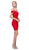 Eureka Fashion - 2200 Folded Off Shoulder Sheath Cocktail Dress Special Occasion Dress XS / Red