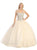 Eureka Fashion - 3005 Jeweled Semi-Sweetheart Ballgown With Bolero Special Occasion Dress XS / Champagne