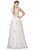 Eureka Fashion - 3033 Sleeveless Gold Embroidered A-line Gown Wedding Dresses