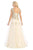 Eureka Fashion - 3033 Sleeveless Gold Embroidered A-line Gown Wedding Dresses