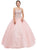 Eureka Fashion - 3077 Sleeveless Beaded Illusion Scoop Ballgown Special Occasion Dress XS / Blush