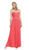 Eureka Fashion - 3100 Pleated Sweetheart Chiffon Matte Jersey Dress Special Occasion Dress XS / Coral
