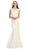 Eureka Fashion - 3510 Lace Bateau Long Mermaid Dress Special Occasion Dress XS / Off White