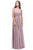 Eureka Fashion - 3611 Lace Illusion Neck Chiffon A-line Gown Bridesmaid Dresses XS / Dusty Pink