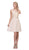 Eureka Fashion - 3633 Lace Appliqued Cap Sleeve Chiffon Dress Special Occasion Dress XS / Champagne