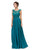Eureka Fashion - 3711 Sleeveless Lace Scoop Chiffon A-line Dress Bridesmaid Dresses XS / Jade Green