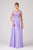 Eureka Fashion - 3711 Sleeveless Lace Scoop Chiffon A-line Dress Bridesmaid Dresses XS / Lilac