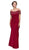 Eureka Fashion - 3937 Beaded Off-Shoulder Chiffon Sheath Dress Special Occasion Dress XS / Red