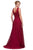 Eureka Fashion - 4711 Applique V-neck Chiffon A-line Dress Special Occasion Dress