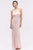 Eureka Fashion - 5030 Halter Neck Lace Trumpet Dress Bridesmaid Dresses XS / Blush